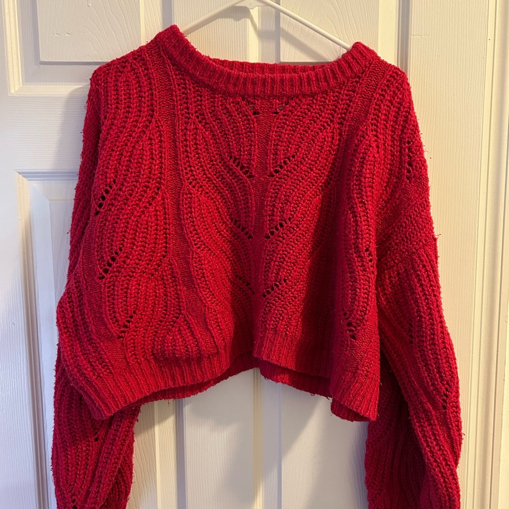 Cozy Pink Cable Knit Sweater
